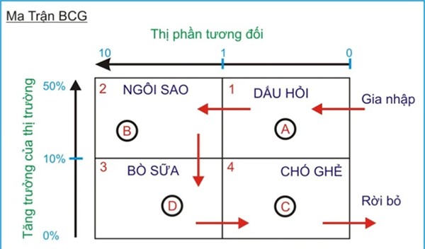 Phương pháp tính thị phần tương đối trong ma trận BCG